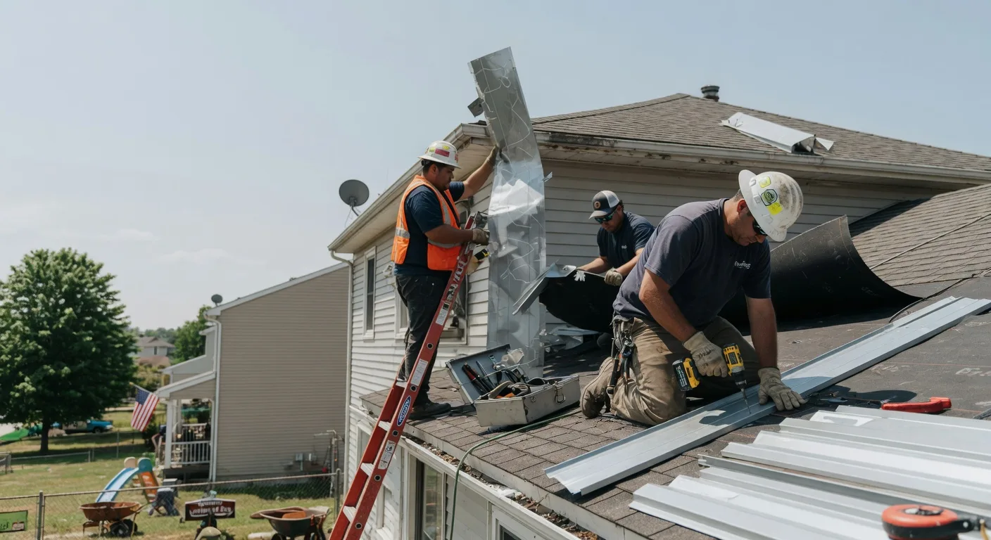 Storm Damage Metal Roof Repair in West Rutland, VT